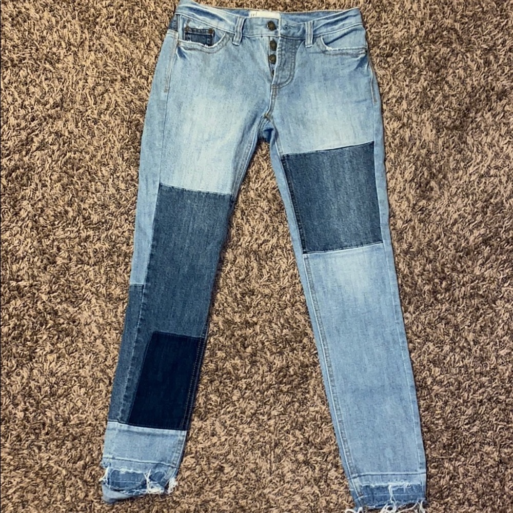 FREE PEOPLE patchwork jeans - Picture 3 of 4